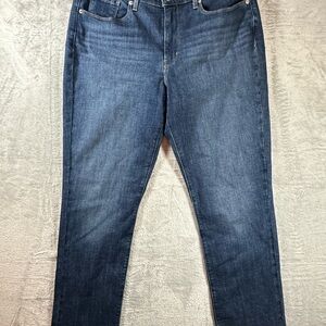 Levi Strauss & Co Womens Classic Straight Dark Wash Jeans Size 14L W32 L32